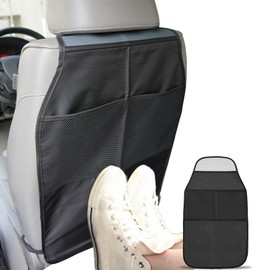 Car Kick Mats for Kids, Back Seat Protector with Organizer, Kick Mats Back Seat Protector, Vehicle Back Seat Kids Safety Accessories Fit for Most Cars, SUV, Truck, Minivan Seats