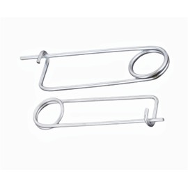 1Set Brooch Shape Steel Cotter Safety Pins Spring Pin Quick Lock Brooch Locking Fastener for Farm Lawn Garden Hitch -8Sizes (2PCS/Set, Size:6.3*122*48.4mm/0.25*4.8*1.91inch)