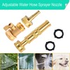 Solid Brass Heavy Duty Adjustable Twist Hose Nozzle,CM CUMIZON Jet