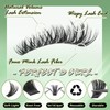 Volume Lash Clusters, 80D/100D Thick Eyelash Clusters 8–18mm D Curl,