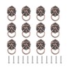 Joyangy 12-Pack Lion Head Cabinet Pulls, Antique Bronze Ring Handles
