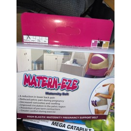 MATERN-EZE Pregnancy Maternity Support Back Brace Belt, Soft Elastic, Medium