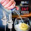 Poura Hygienic ClickSeal Alcohol Quick Pourer - Stops Barfly, Dishwasher