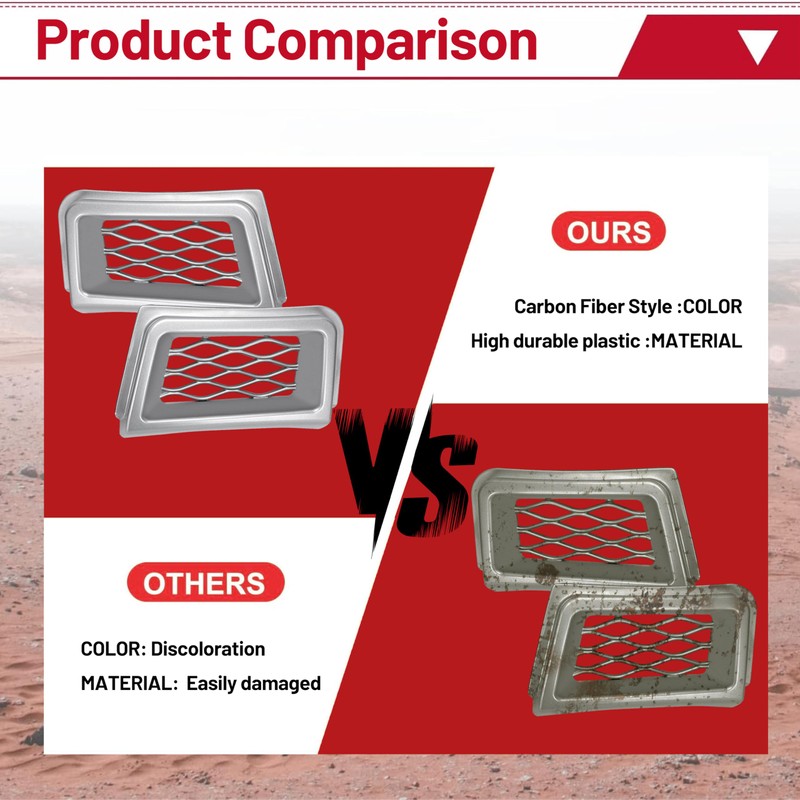 HECASA Bumper Caliper Air Duct Set Compatible with 2003-2007 Chevy