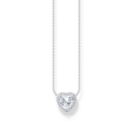 THOMAS SABO KE2280-051-14-L45V Women's Necklace Heart Silver, Unit size, Sterling Silver, Cubic Zirconia