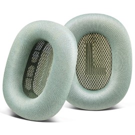 SOPROM Ear Pads Replacement for Airpods Max Over-Ear Headphones, Earpads Cushions with Durable Mesh Fabric, Softer Foam - Light Green