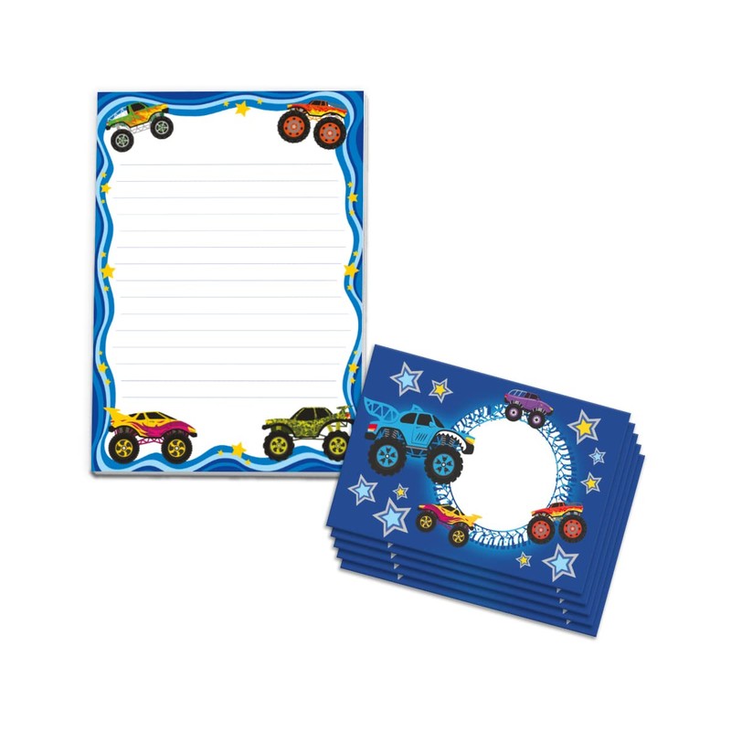 Letter Paper Set Letter Pad with Envelope for Kids Monster