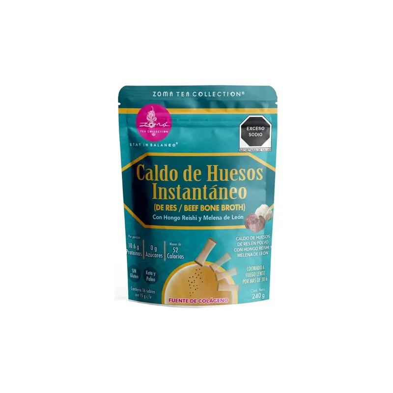 2 Pack Caldo De Huesos De Res En Polvo Zoma