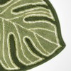 HOMESCAPES Green Leaf 100% Cotton Bath Mat Super Absorbent and