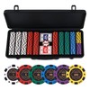 sharkplay 14g Clay Poker Chips Set for Texas Hold'em, 500