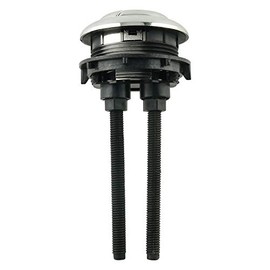 Tegg Toilet Push Button 48mm Thread Round Head Dual Flush Water Saving Chrome Effect Water Tank Push Button