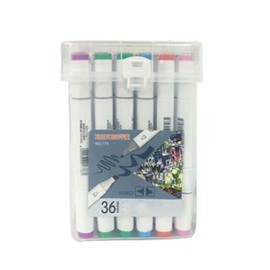 36 Colors Dual Tip Marker Pen Set Double Heads Alcohol Sketch Marker Pen Art Pen Graphic Drawing Marker kIt for Drawing Coloring Books Sketching