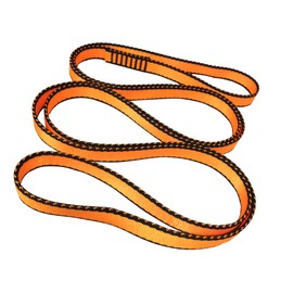 FOSER 18mm Nylon Climbing Sling Runner, 23KN Nylon Rope,Apply to Rock Climbing, Mountaineering, Hiking, Downhill, Emergency Equipment, etc (Orange(1pcs), 60cm/24inch)