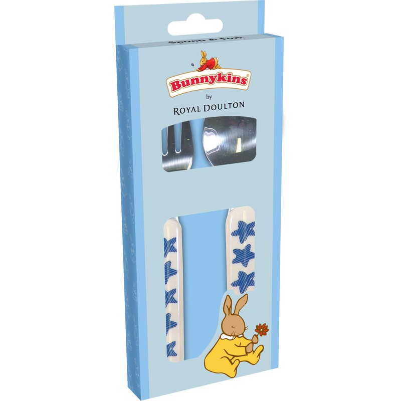 Bunnykins TTAT/B08D Spoon and Fork, Shining Stars Design