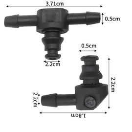 Yuiturt 4 Pcs Common Rail Diesel Injector, 3 T's & 1 L Connector Fuel Injector Return Connector Leak Off Pipe Return Connectors, Fuel Return Line System Connections for Air Water Gas Fuel Oil Pipe