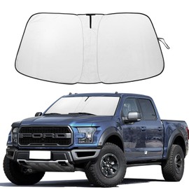 Front Windshield Sunshade Foldable Sunshade Protector Compatible with Ford F150 2009-2014 Accessories, 240T Window Shade Sun Visor Protector Blocks UV Rays Keep Your Car Cooler