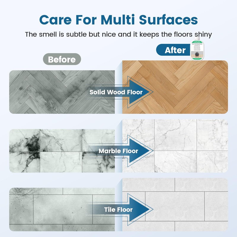 CPLIKE 2 Pack Floor Cleaning Solution Compatible with Roomba Plus