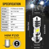 Vooda H6M LED Bulb AC/DC 12-48V P15D Hi-Lo Beam White