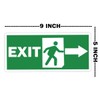 Exit Signs Stickers,9 x 5 Inch Exit Right Arrow Sticker