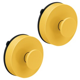 flintronic Pack of 2 Yellow Wall Hooks, Suction Cups, Suction Cups, Towel Hooks, Bathrobe Hooks, No Drilling, Extra Strong Bathroom Hooks, ABS Waterproof Suction Holder, Towel Hook