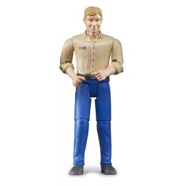 Bruder Toys Light Skin Man with Blue Jeans Action Figure