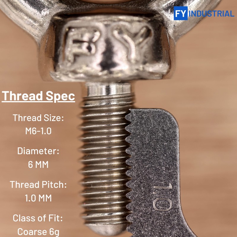 Stainless Steel Machinery Shoulder Lifting Eye Bolt (M6, 1 Item)