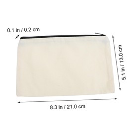 Vaguelly 12pcs DIY Heat Transfer Canvas Makeup Bags Portable Zipper Cosmetic Storage Pouches for Travel and Small Item Organization Compact Multifunctional Holder for Bracelets Coins Keys