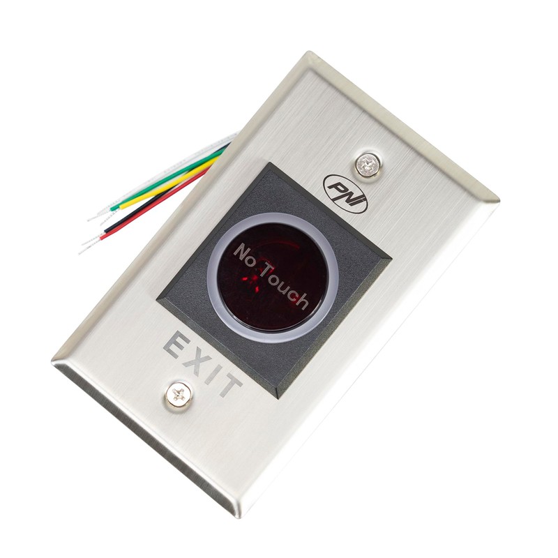 Recessed access switch PNI PB103, touchless, NO/NC/COM, 12V/24V DC, status