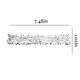 Tofwaol Silver Sequin Headband Elastic Head Bands for Women's Hair No Slip Hair Bands Sparkly Headband for Sports Headbands for Women Stretchy Glitter Hairband for Girls 70s Disco Headbands 2PCS