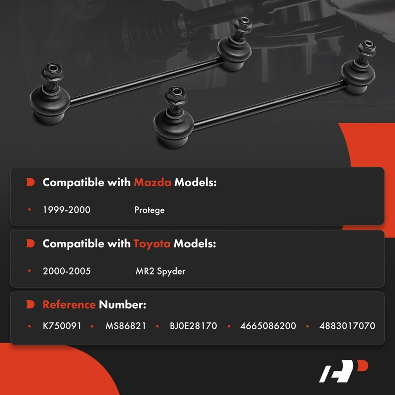 A-Premium 2 x Rear Sway Bar Links Stabilizer Bar Links,