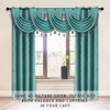 ELKCA Thick Chenille Waterfall Swag Valances for Living Room Turquoise