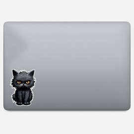Cute Black Kitten Cat Lover Vinyl Decal Waterproof Sticker For Car bike, SUV, Truck Helmet, Laptop, Water Bottle, Notebook, Window, Bumper Sticker 5-inch (Design 3)