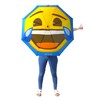 Emoji Unisex Adult Cry Laughing Face Automatic Open & Close