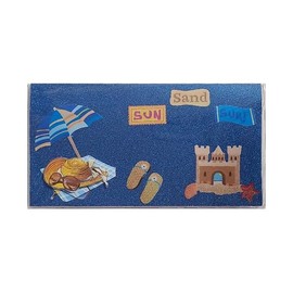 2 Year Bling Glitter Pocket Calendar Planner with Note Pad, Ocean Beach (Sandcastle, 2025-2026)