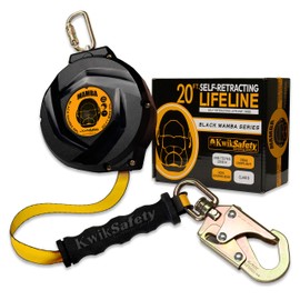 KwikSafety - Charlotte, NC - Mamba 20’ Self Retracting Lifeline [Carbonate Lightweight Housing] Class B Web SRL ANSI OSHA Retractable Fall Arrest Protection Roofing Construction Gear