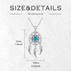 925 Sterling Silver Dreamcatcher Necklace for Women Real Turquoise Pendant