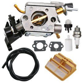 JUUDDENPARTS 506450401 Carburetor with Air Filter Tune Up Kit, Replacement for Husky 445 445E 450 450E Chainsaw, Replaces C1M-EL37B