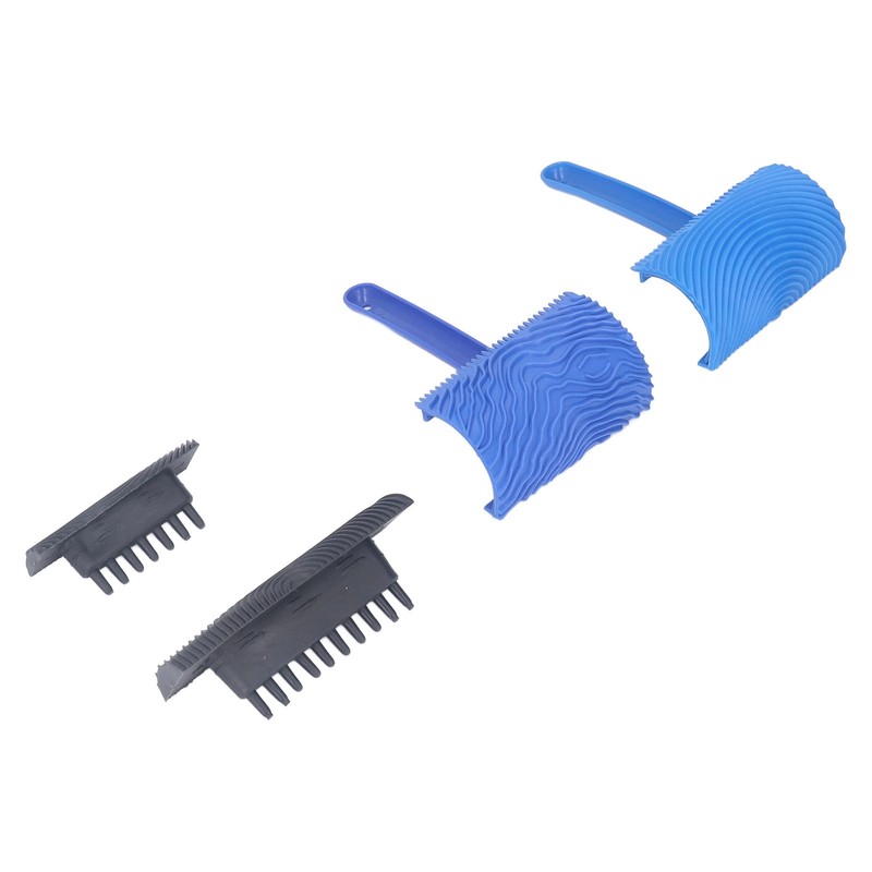 Wood Graining Painting Tool Set Soft Rubber 4Pcs Wood Grain