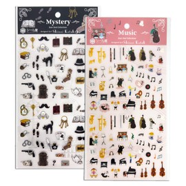 Seal-do Made in Japan Sheet Sticker Music・Mystery 2-Piece Set Music Detective ShinziKatoh ks-ss-20006