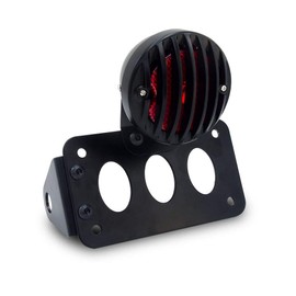 Grill Side Mount Motorcycle Tail Light License Plate Bracket for Bobber Chopper for Yamaha for Suzuki for Kawasaki and Other Custom Bike