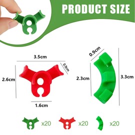 XUZOPIM Pack of 60 Plant Benders Clips, Plant Clips, 90 Degree Low Stress Training Clips, Plant Trainer for Low Load Plant Clips for Bending Plant Stems Changing The Growth Direction