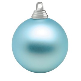 Matte Christmas Bauble Plastic 20 cm Diameter Light Blue