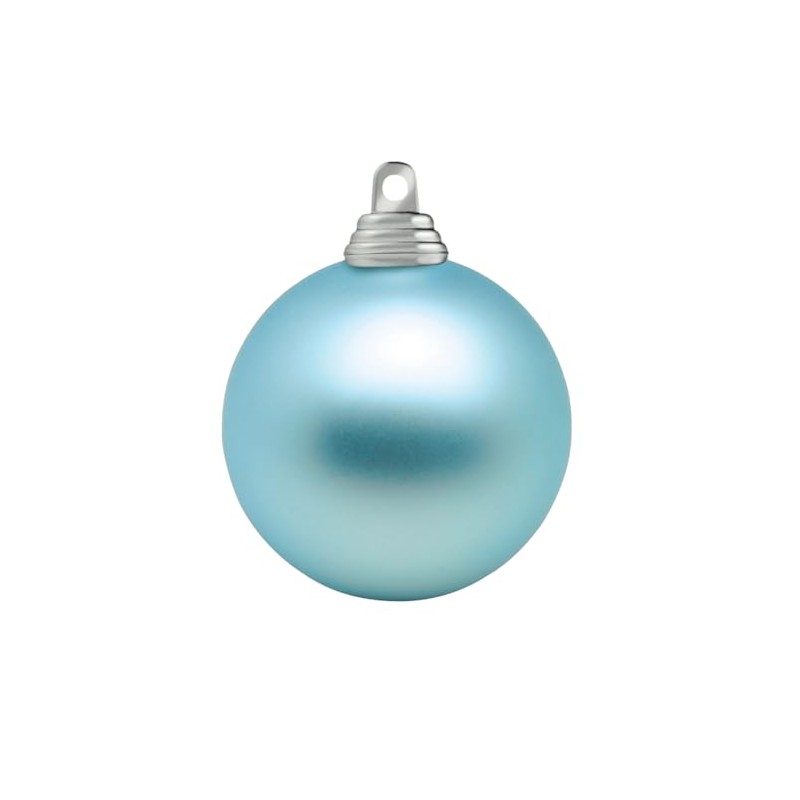 Matte Christmas Bauble Plastic 20 cm Diameter Light Blue