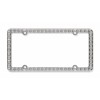n/a Clear Diamond Bling Crystals Chrome Metal License Plate Tag