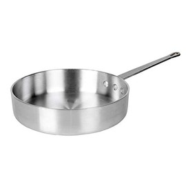 Thunder Group ALSAP003 Saute' Pan, 5 Quart Capacity, Flat Bottom, Rounded Edges, Riveted Handle, Aluminum, Mirror-Finish, NSF