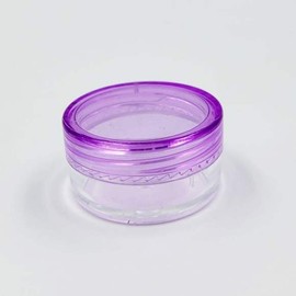 H Plus Mall Round powder dispensing container, cream, check contents, pretty color, gym empty bottle, 5g, purple / 파우더소분용기 원형 크림 내용물확인 이쁜컬러 헬스장공병 5g 보라