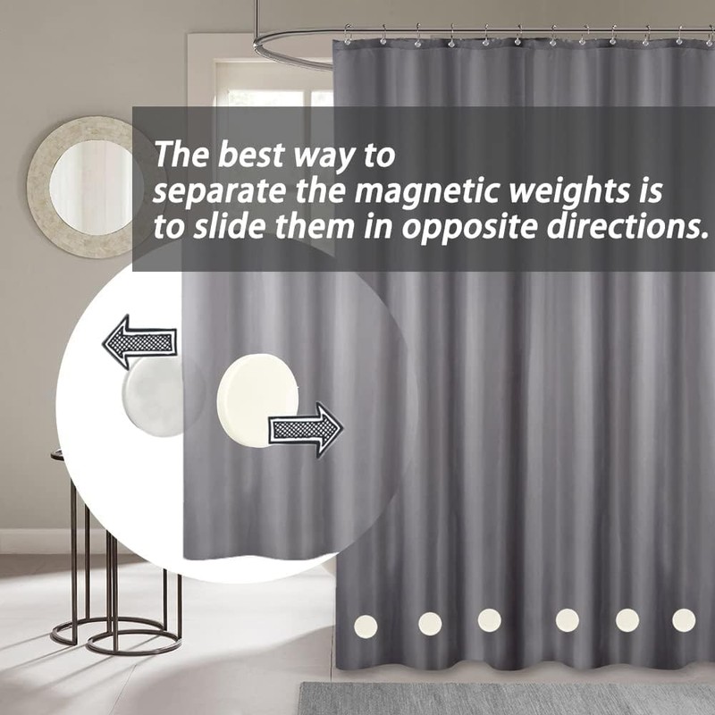 Wzenclave 10 Pairs Shower Curtain Magnetic Weights Round Magnetic Curtain