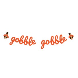 Gobble Gobble Banner - Thanksgiving Banner - Friendsgiving Banner