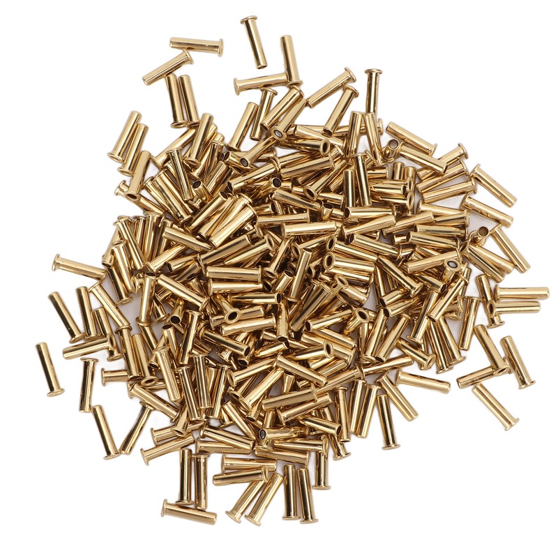 500Pcs Hollow Rivet Brass Decorative Through Hole Excellent Corrosion Resistance