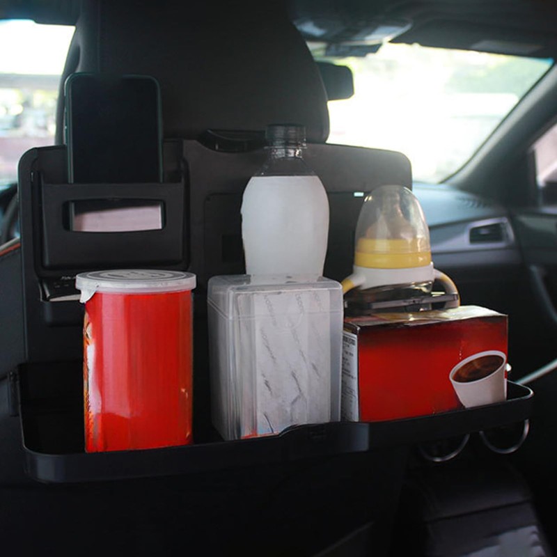 Car Back Seat Tray Table - Cup Holder for Backseat